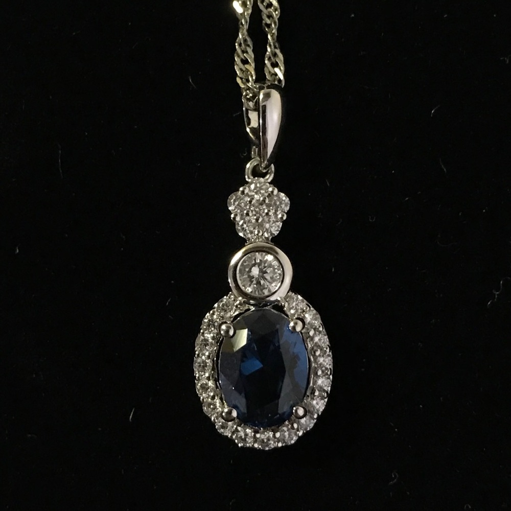 Sterling Silver Rhinestone Necklace